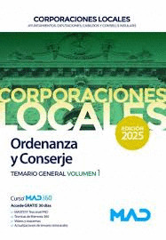 ORDENANZA Y CONSERJE DE CORPORACIONES LOCALES TEMARIO GENERAL VOLUMEN 1
