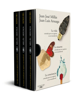 ESTUCHE MILLAS/ARSUAGA (3 VOLÚMENES): LA VIDA CONTADA POR UN SAPIENS A UN NEANDERTAL / LA MUERTE CONTADA.