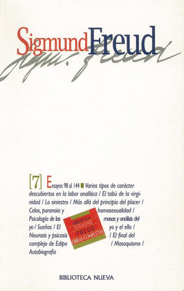 OBRAS COMPLETAS SIGMUND FREUD, TOMO VII, ED.BOLSILLO