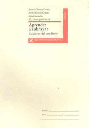 APRENDER A SUBRAYAR -CUADERNO-