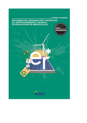 PROGRAMACIÓN, ORGANIZACIÓN Y SUPERVISIÓN DEL APROVISIONAMIENTO Y MONTAJE DE INST