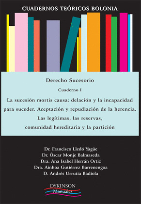 DERECHO SUCESORIO. CUADERNOS TEÓRICOS BOLONIA I