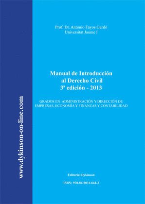 MANUAL DE INTRODUCCIÓN AL DERECHO CIVIL