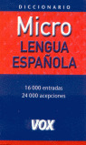 DICCIONARIO MICRO LENGUA ESPAÑOLA MINI
