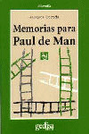 MEMORIAS PARA PAUL DE MAN