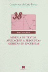 MINERÍA DE TEXTOS. APLICACIÓN A PREGUNTAS ABIERTAS