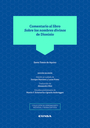COMENTARIO AL LIBRO SOBRE LOS NOMBRES DIVINOS DE DIONISIO
