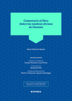 COMENTARIO AL LIBRO SOBRE LOS NOMBRES DIVINOS DE DIONISIO