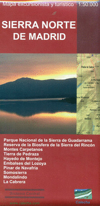 SIERRA NORTE DE MADRID. MAPA EXCURSIONISTA Y TURISTICO