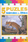 ANIMALES DE AFRICA  5 PUZLES