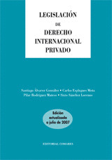 LEGISLACION DERECHO INTERNACIONAL PRIVADO.(10ED.)
