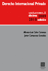 DERECHO INTERNACIONAL PRIVADO, VOLUMEN I (10ª EDICION)