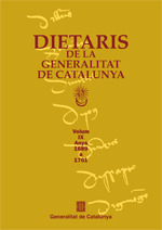 DIETARIS DE LA GENERALITAT DE CATALUNYA. ANYS 1689 A 1701. VOL. IX (EDICIÓ EN RÚ