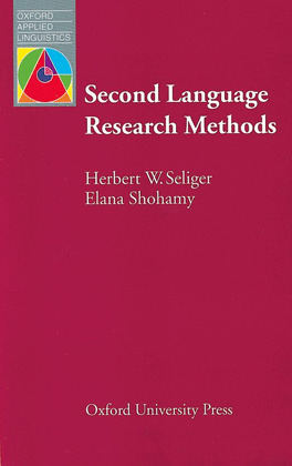SECOND LANGUAGE RESEARCH METHODS