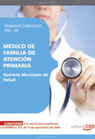 MÉDICO DE FAMILIA DE ATENCIÓN PRIMARIA. SERVICIO MURCIANO DE SALUD. TEMARIO ESPE
