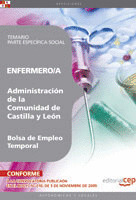 ENFERMERO/A DE LA ADMINISTRACIÓN DE CASTILLA Y LEÓN. BOLSA DE EMPLEO TEMPORAL. T