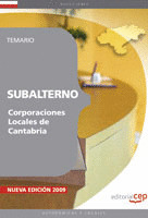 SUBALTERNO CORPORACIONES LOCALES DE CANTABRIA. TEMARIO