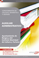 AUXILIAR ADMINISTRATIVO DEL AYUNTAMIENTO DE BURGOS Y DEL INSTITUTO MUNICIPAL DE