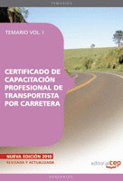 CERTIFICADO DE CAPACITACIÓN PROFESIONAL DE TRANSPORTISTA POR CARRETERA. TEMARIO