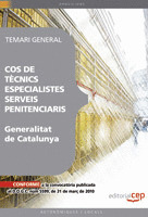 COS DE TECNICS ESPECIALISTES SERVEIS PENITENCIALS GENERALITAT CATALUNYA. TEMARI