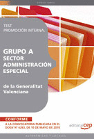 GRUPO A SECTOR ADMINISTRACIÓN ESPECIAL DE LA GENERALITAT VALENCIANA. TEST PROMOC