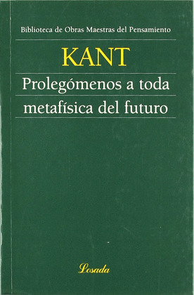 PROLEGÓMENOS A TODA METAFÍSICA DEL FUTURO