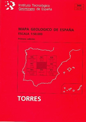 MAPA GEOLOGICO DE ESPAÑA, ESCALA 1:50.000, TORRES