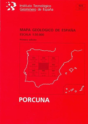 MAPA GEOLOGICO DE ESPAÑA, ESCALA 1:50.000, PORCUNA