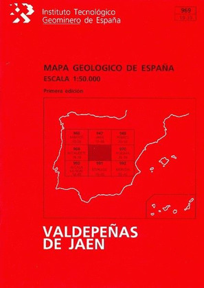 MAPA GEOLOGICO DE ESPAÑA ESCALA 1:50.000, VALDEPEÑAS DE JAEN