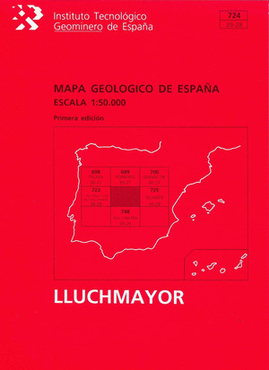 MAPA GEOLOGICO DE ESPAÑA, ESCALA 1:50.000, LLUCHMAYOR