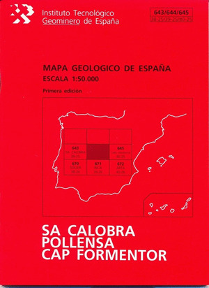 MAPA GEOLOGICO DE ESPAÑA, ESCALA 1:50.000, POLLENSA