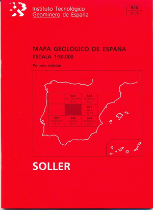 MAPA GEOLOGICO DE ESPAÑA, ESCALA 1:50.000, SOLLER