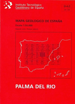 MAPA GEOLOGICO DE ESPAÑA, ESCALA 1:50.000, N. 942 PALMA DEL RIO