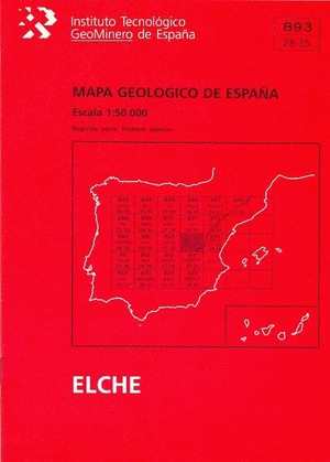 MAPA GEOLOGICO DE ESPAÑA, ESCALA 1:50.000, N. 893 ELCHE