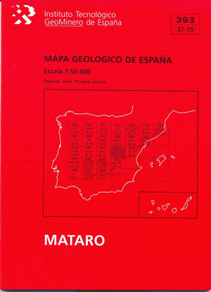 MAPA GEOLOGICO DE ESPAÑA, ESCALA 1:50.000, N. 393 MATARO