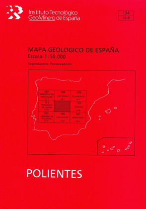 MAPA GEOLOGICO DE ESPAÑA, ESCALA 1:50.000, N. 134 POLIENTES