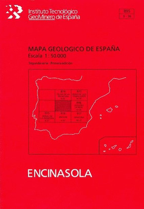 MAPA GEOLOGICO DE ESPAÑA, ESCALA 1:50.000, N. 895 ENCINASOLA