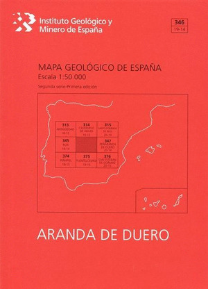 MAPA GEOLOGICO DE ESPAÑA, E 1:50.000. HOJA 346, ARANDA DE DUERO