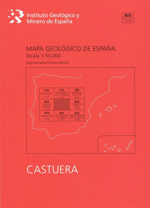 MAPA GEOLOGICO DE ESPAÑA, E 1:50.000. HOJA 805, CASTUERA