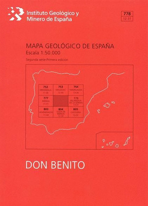 MAPA GEOLOGICO DE ESPAÑA, E 1:50.000. HOJA 778, DON BENITO