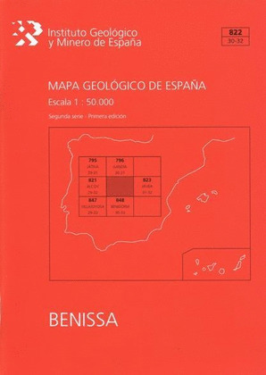 MAPA GEOLOGICO DE ESPAÑA, E 1:50.000. HOJA 822, BENISA. MEMORIA