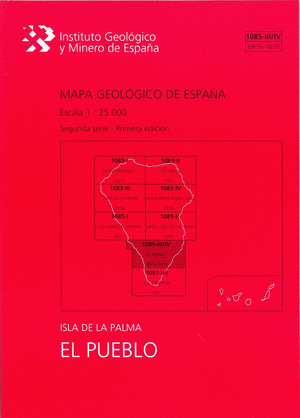 MAPA GEOLOGICO DE ESPAÑA ESCALA 1:25.000. HOJA 1085-III-IV, EL PUEBLO
