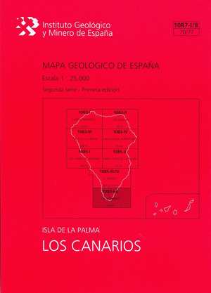MAPA GEOLOGICO DE ESPAÑA ESCALA 1:25.000. HOJA 1087-I/II (70/77), LOS CANARIOS