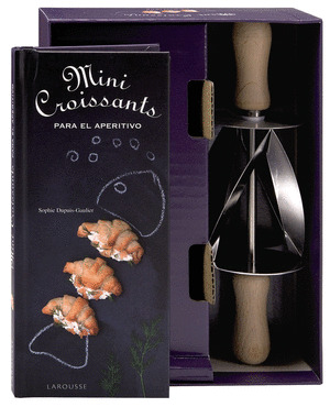 MINI CROISSANTS PARA EL APERITIVO (ESTUCHE LIBRO Y RODILLO METALICO CORTADOR)
