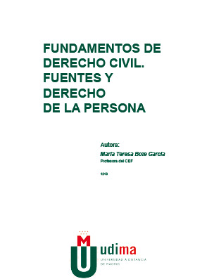 FUNDAMENTOS DE DERECHO CIVIL: FUENTES Y DERECHO DE LA PERSONA (2ª ED.)