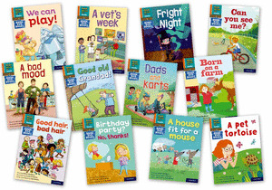 READ WRITE INC. PHONICS BOOK BAG BOOKS: ORANGE SET 4 STORYBOOKS MIXED PACK OF 12