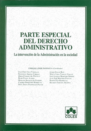 PARTE ESPECIAL DEL DERECHO ADMINISTRATIVO
