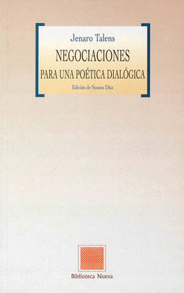 NEGOCIACIONES PARA UNA POETICA DIALOGICA