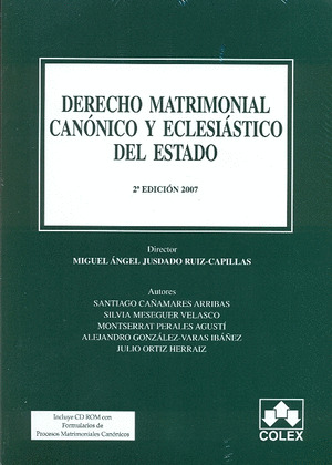 DERECHO MATRIMONIAL CANONICO Y ECLESIASTICO DEL ESTADO