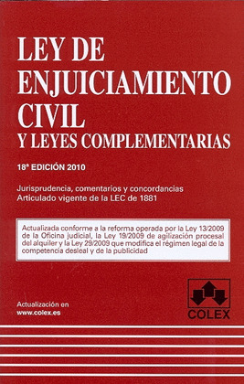 LEY DE ENJUICIAMIENTO CIVIL Y LEYES COMPLEM.-19 ED.NOV.2011